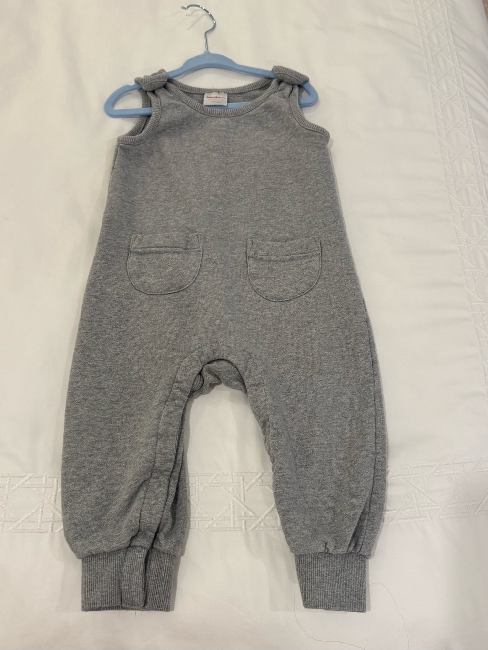 Hanna Andersson Gray French Terry Overalls